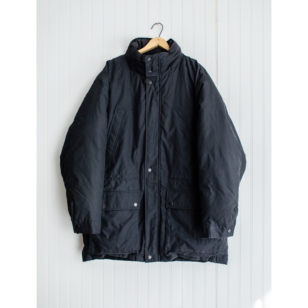 Claiborne Puffer Jacket Duck Down Heavy Insulated XL Black Windproof Coat